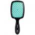  Soft Touch Hairbrush Black/Aqua
